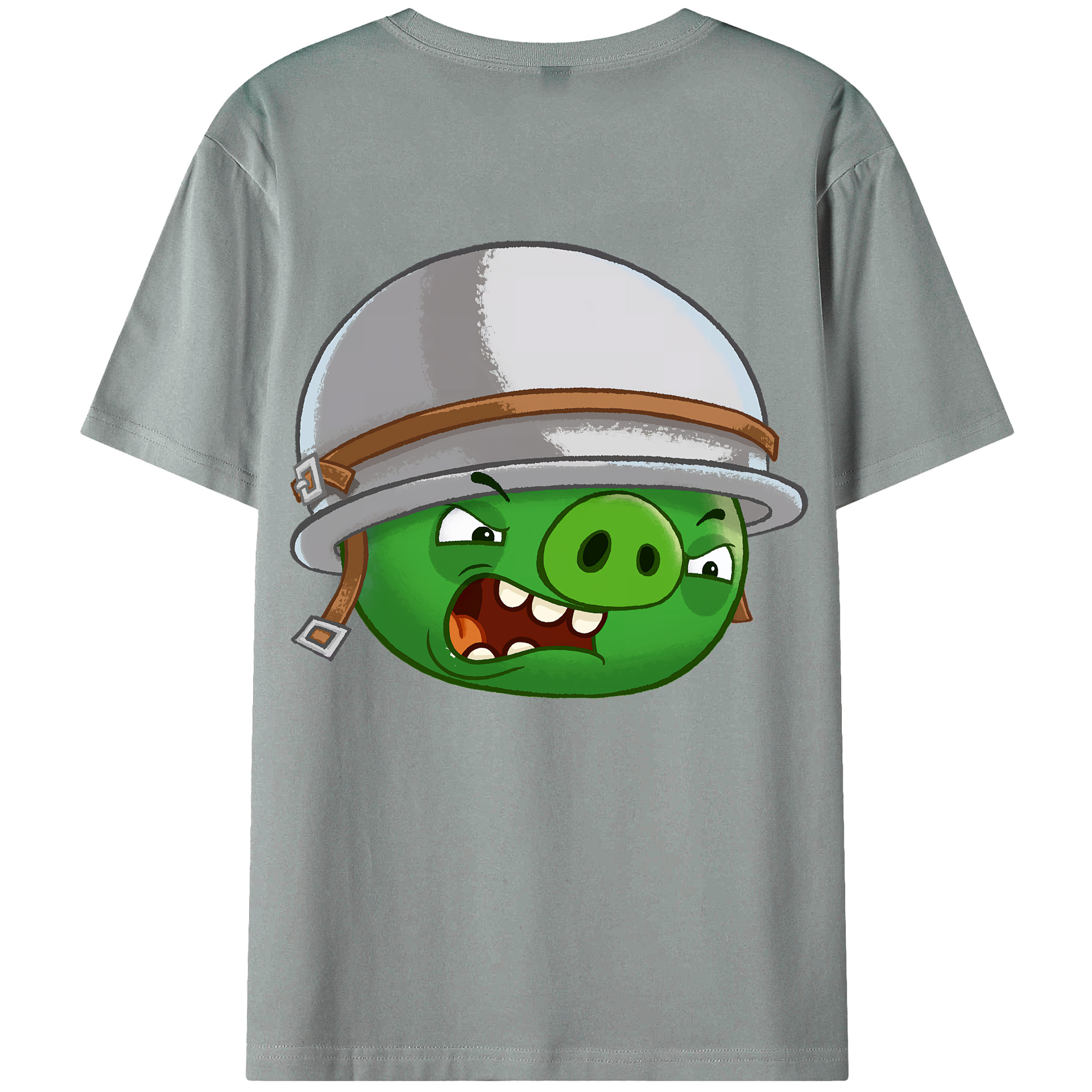 （画像用） Angry Birds アングリーバード 綿100％ メンズ半袖Tシャツ（バックプリント） 通気性